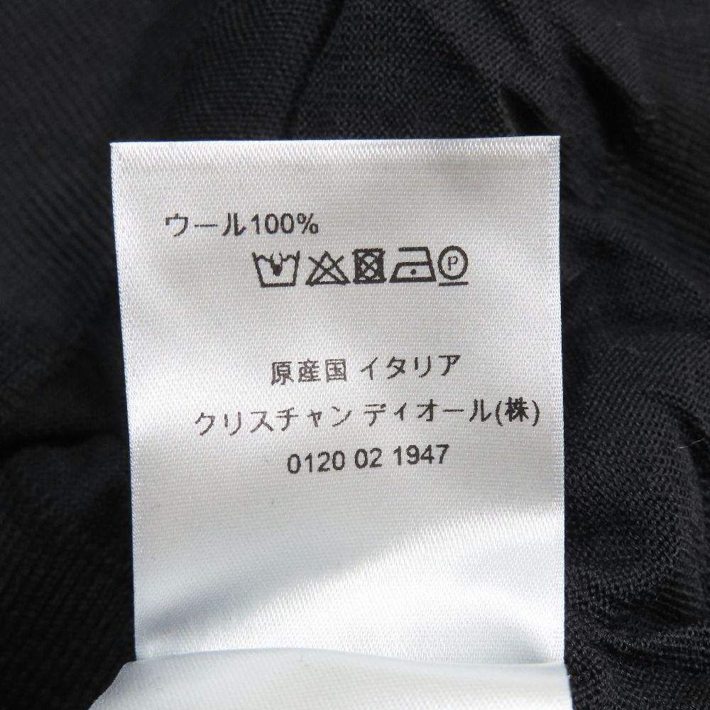Dior Bee Wool Polo Shirt High Gee Knit Long Sleeve Accent Bee Embroidery — view 7