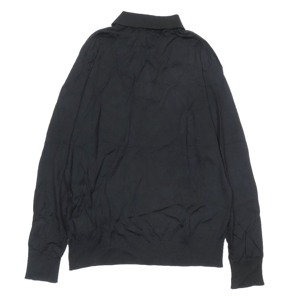 Dior Bee Wool Polo Shirt High Gee Knit Long Sleeve Accent Bee Embroidery — view 2