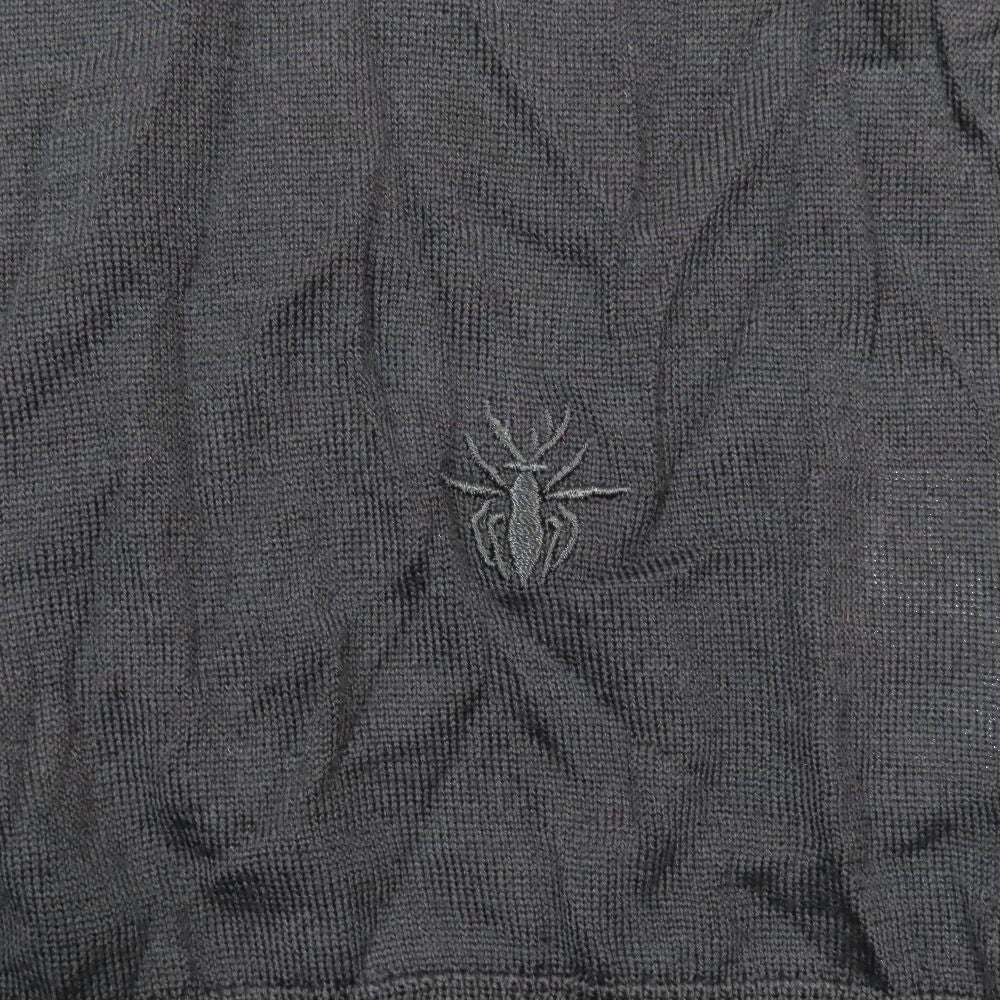 Dior Bee Wool Polo Shirt High Gee Knit Long Sleeve Accent Bee Embroidery — view 4