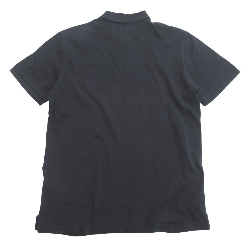 Prada Triangle Logo Patch Polo Shirt Top Pique S Navy — view 2