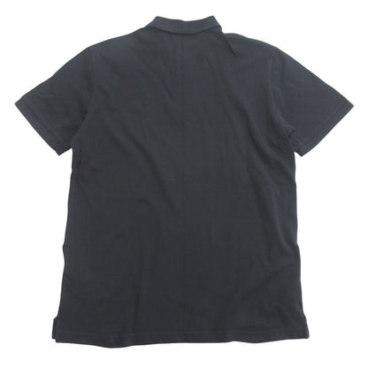 Prada Triangle Logo Patch Polo Shirt Top Pique S Navy — view 2