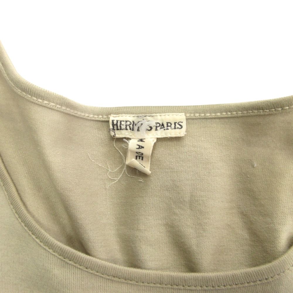 Hermes Martin Margiela Era T-Shirt Logo Embroidery Vintage Archive L Beige — view 5