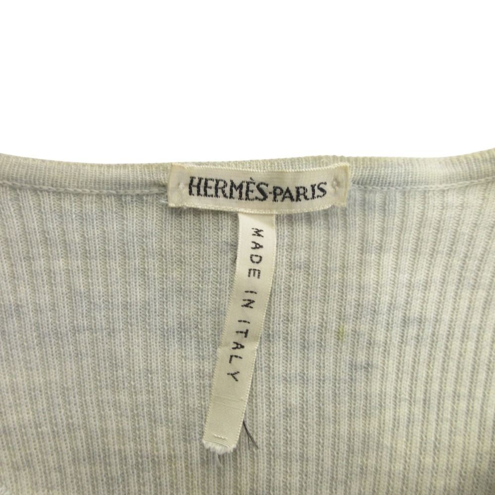 Hermes Martin Margiela Era Silk Cardigan Knit Sweater Cotton Crew Neck Floral — view 6