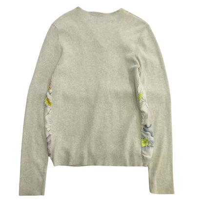 Hermes Martin Margiela Era Silk Cardigan Knit Sweater Cotton Crew Neck Floral — view 2