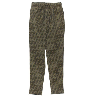 Fendi Zucca Pattern Monogram Pants Tapered FF Logo All Over Print 50 Brown — view 2