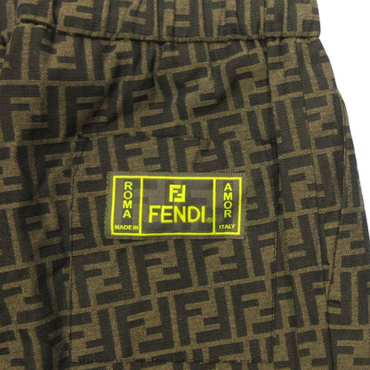 Fendi Zucca Pattern Monogram Pants Tapered FF Logo All Over Print 50 Brown — view 6