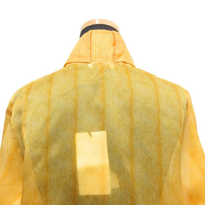 Fendi Organza Sheer Shirt Blouse Top Long Sleeve Feather Motif Side Slit 40 — view 5