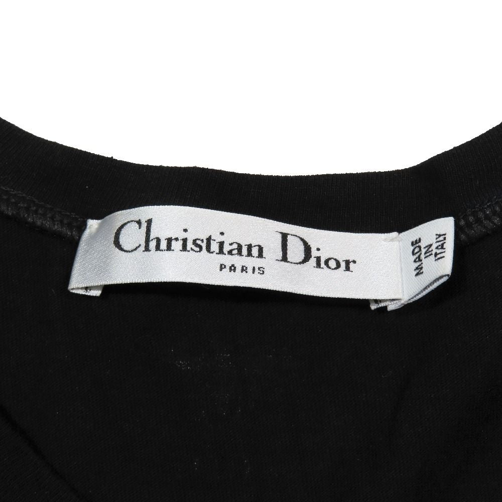 Dior Hand Print Logo Short Sleeve T-Shirt Crew Neck Top S Black — view 5