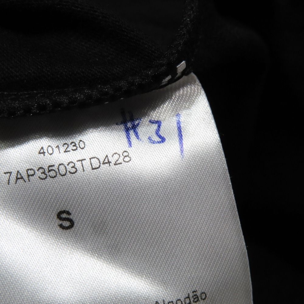 Dior Hand Print Logo Short Sleeve T-Shirt Crew Neck Top S Black — view 6