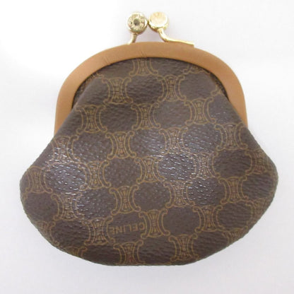 Celine High Quality Vintage Macadam Pattern Kiss Lock Wallet Compact Coin Purse