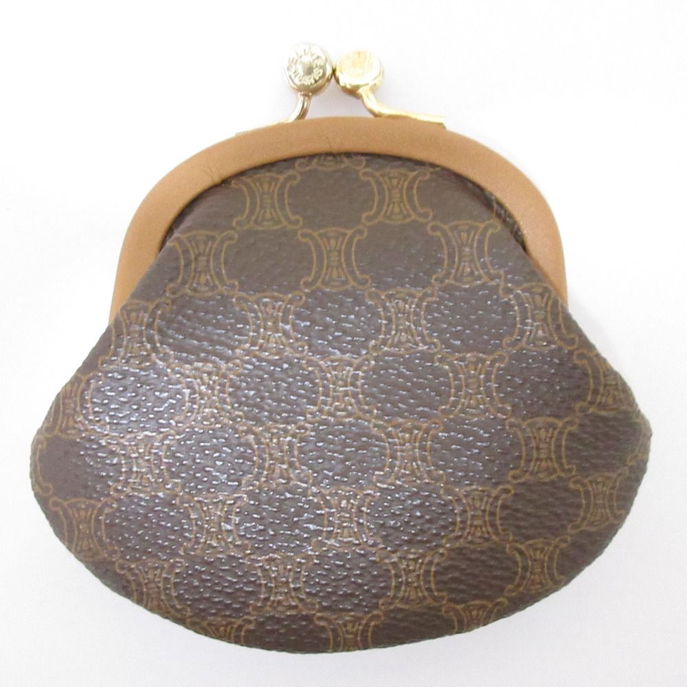 Celine High Quality Vintage Macadam Pattern Kiss Lock Wallet Compact Coin Purse — view 2