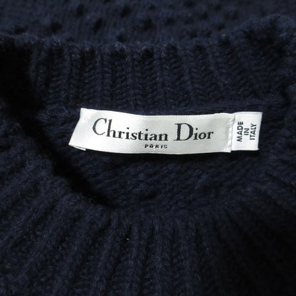 Dior Puff Sleeve Pullover Knit Sweater 38 Navy — view 5