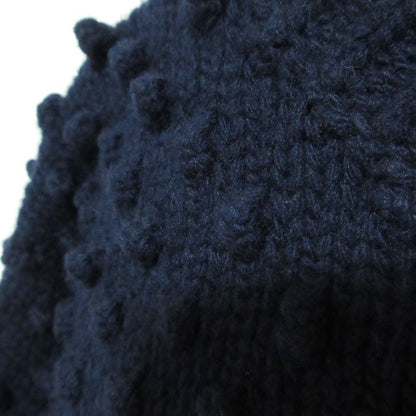 Dior Puff Sleeve Pullover Knit Sweater 38 Navy — view 3