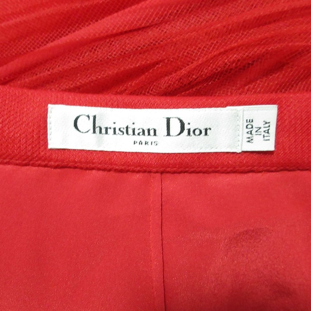 Dior Organza Pleated Long Skirt 40 — view 6