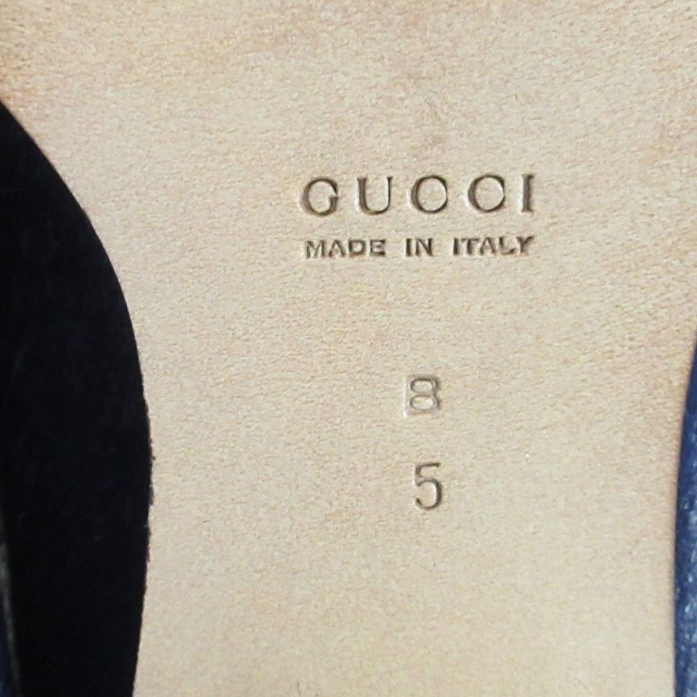 Gucci Tom Ford Era Horsebit Calf Hair Leather Loafers 5 Navy — view 8