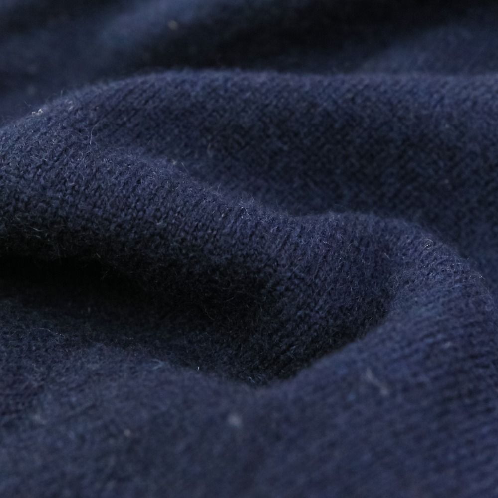 Chanel CC Logo Button Cashmere Sleeveless Mini Knit Dress 36 Navy — view 6
