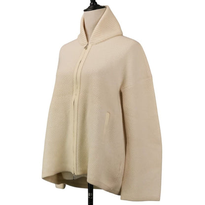 Loro Piana Baby Cashmere Zip Up Knit Jacket 40 Ivory — view 2