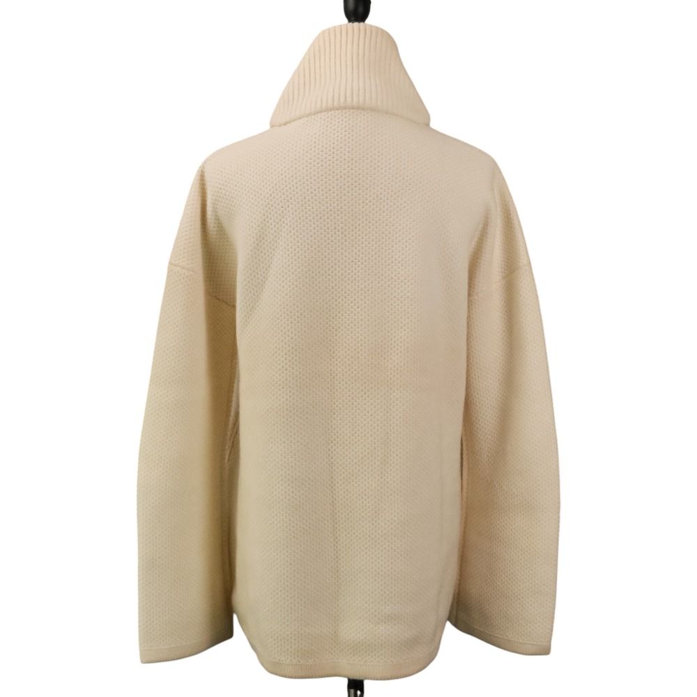 Loro Piana Baby Cashmere Zip Up Knit Jacket 40 Ivory — view 4
