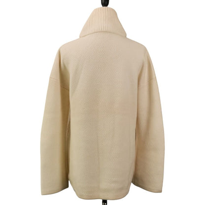 Loro Piana Baby Cashmere Zip Up Knit Jacket 40 Ivory — view 4