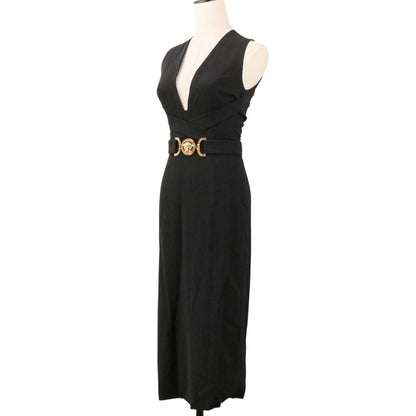 Versace High Quality Medusa Belt Sleeveless Dress Long 36 Black — view 2