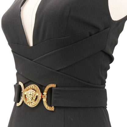 Versace High Quality Medusa Belt Sleeveless Dress Long 36 Black — view 6