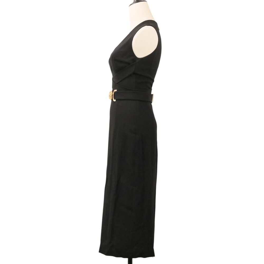 Versace High Quality Medusa Belt Sleeveless Dress Long 36 Black — view 3
