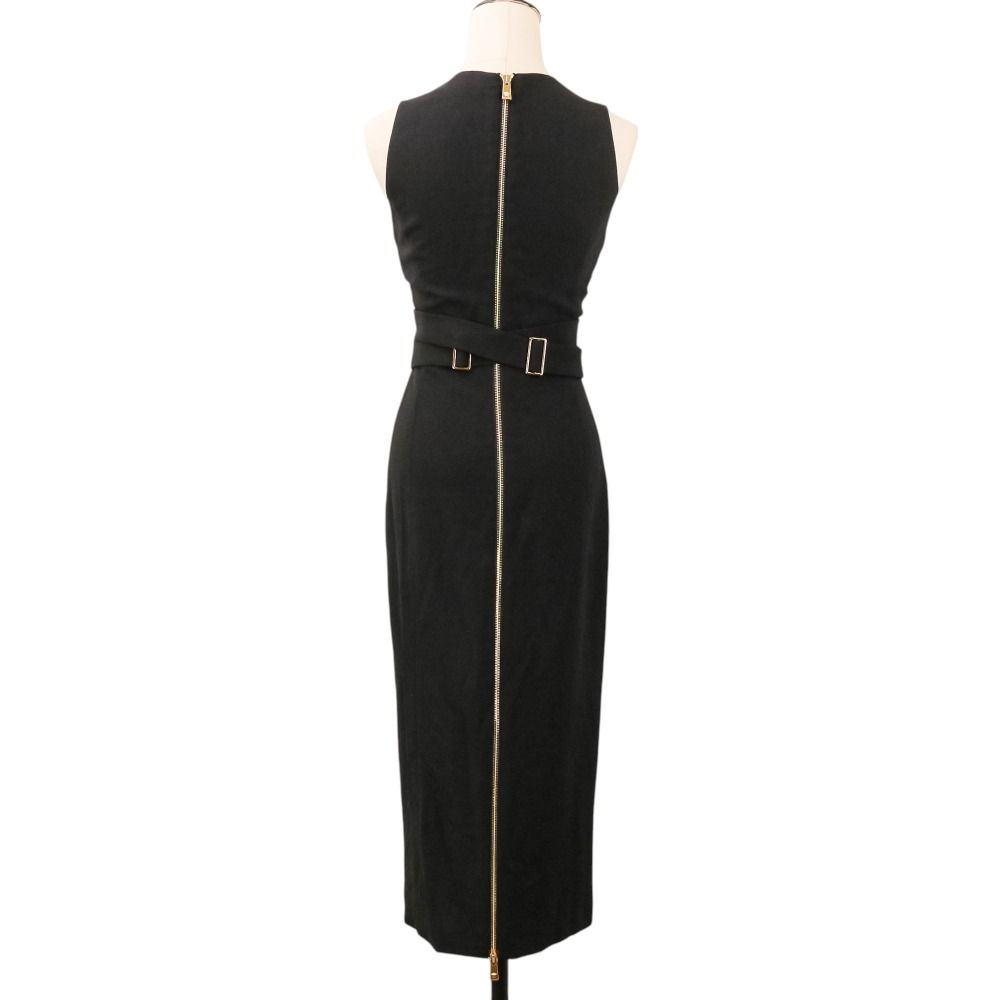 Versace High Quality Medusa Belt Sleeveless Dress Long 36 Black — view 4