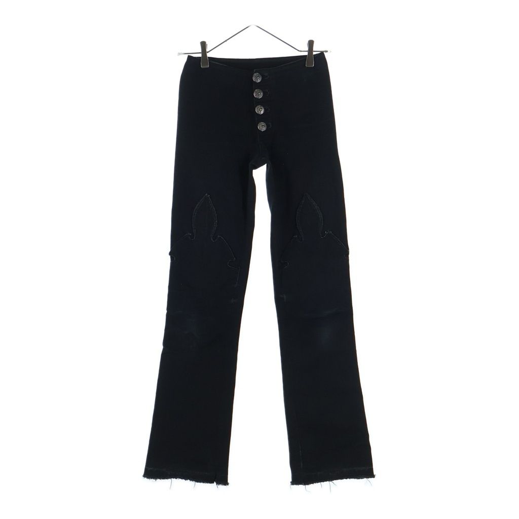 Chrome Hearts Vintage SL Fleurknee Denim Pants Black