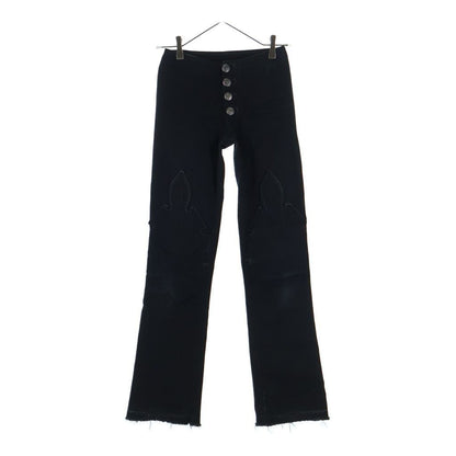 Chrome Hearts Vintage SL Fleurknee Denim Pants Black