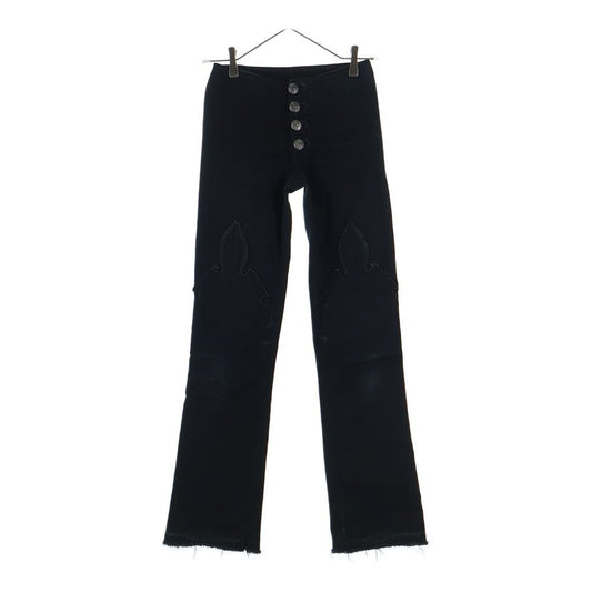 Chrome Hearts Vintage SL Fleurknee Denim Pants Black