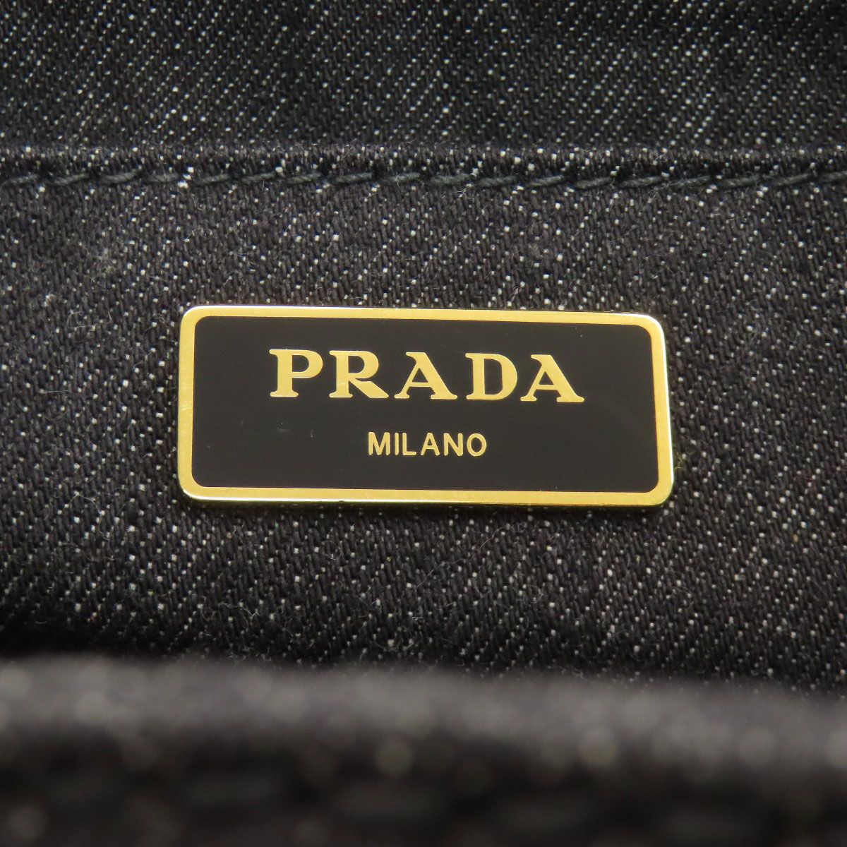Prada Canapa 2-Way Handbag Denim — view 6