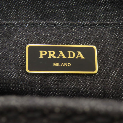 Prada Canapa 2-Way Handbag Denim — view 6