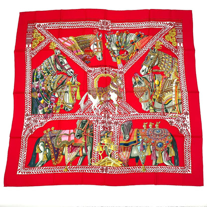 Hermes Scarf Carre 90 la Danse du Cheval Marwari Horse Dance Silk