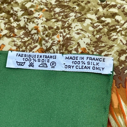 Hermes Carre 90 Nuba Mountain Scarf 100% Silk Green — view 8