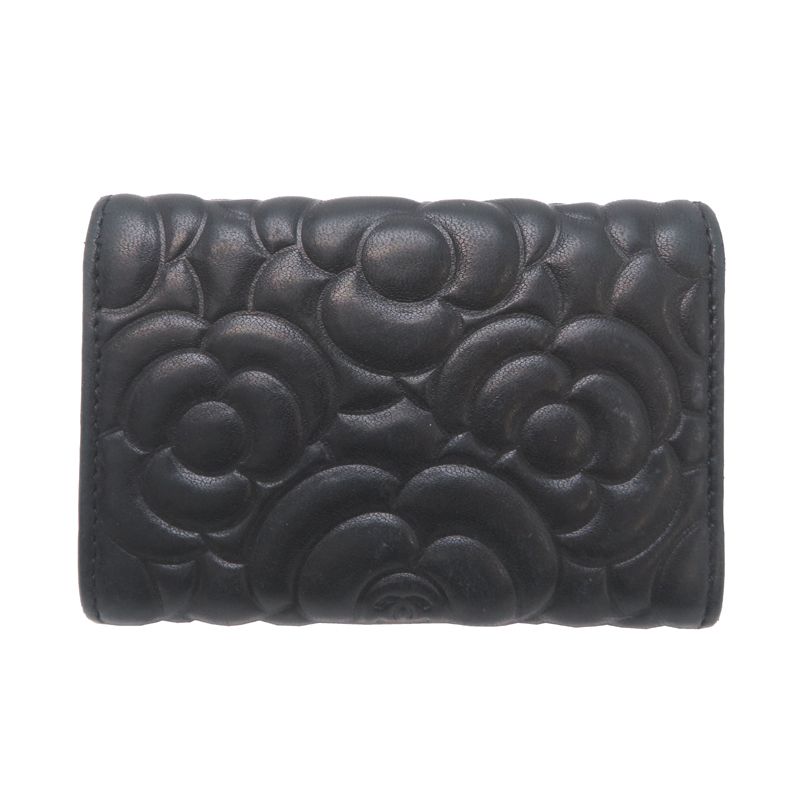 Chanel Card Case Card Holders Black — view 2