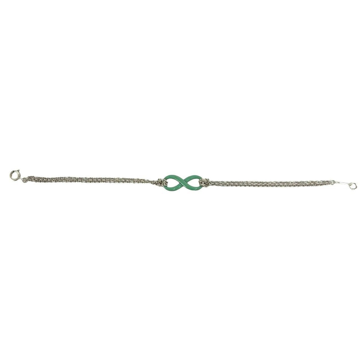 Tiffany & Co Infinity Double Chain Bracelet 925 Sterling Silver — view 5