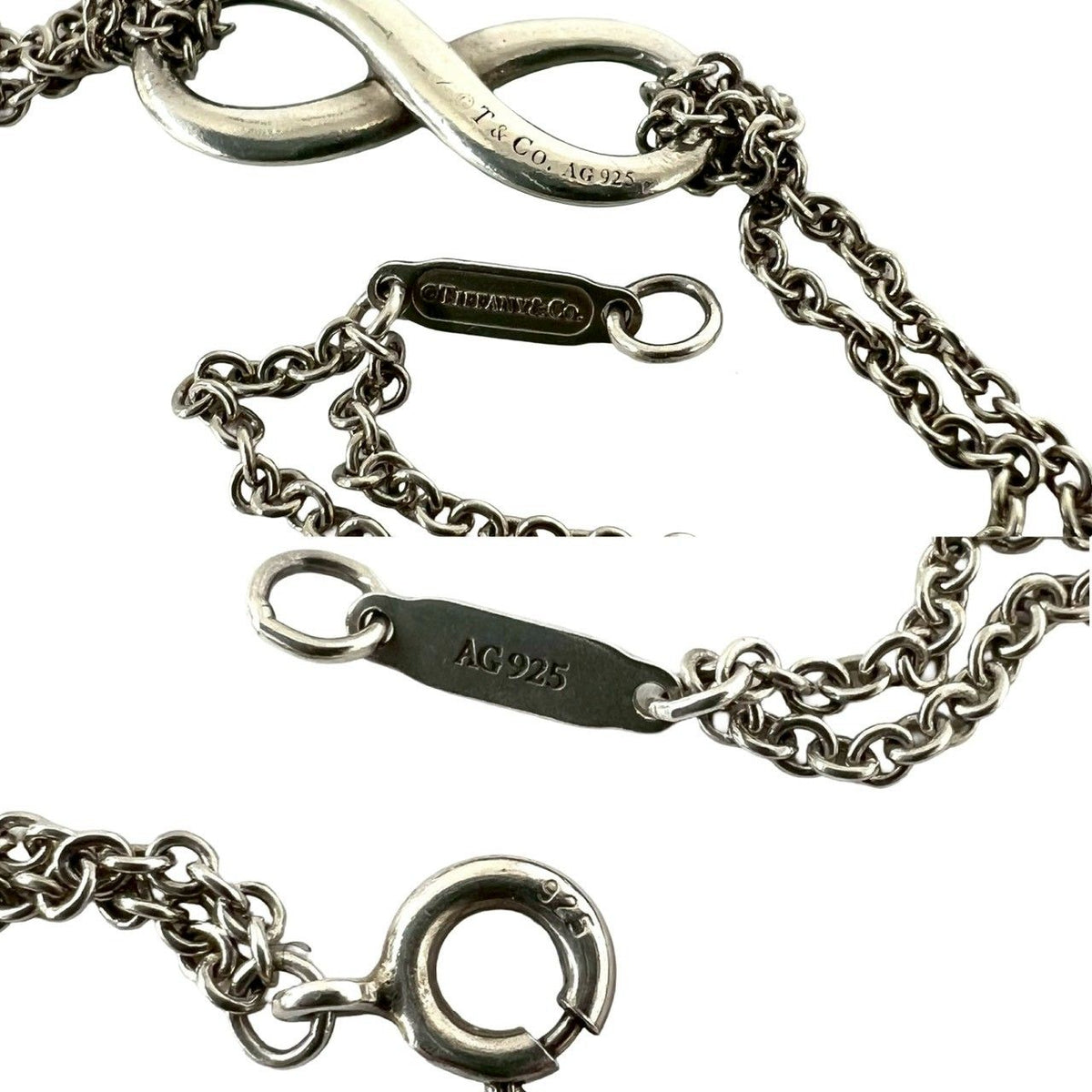 Tiffany & Co Infinity Double Chain Bracelet 925 Sterling Silver — view 3