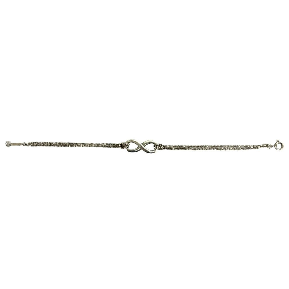 Tiffany & Co Infinity Double Chain Bracelet 925 Sterling Silver — view 6