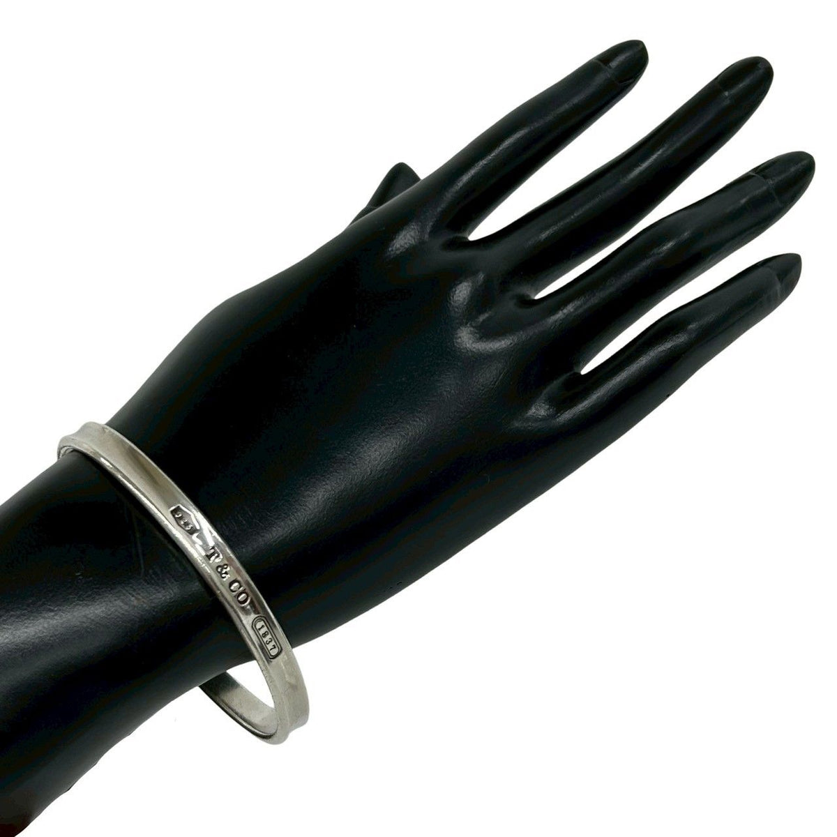 Tiffany & Co Vintage Narrow Bangle 925 Sterling Silver Bracelet — view 2