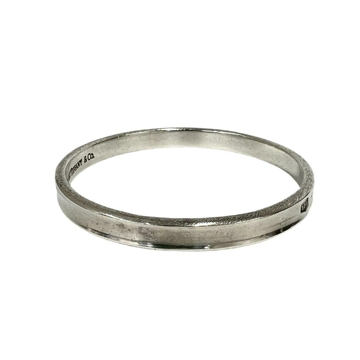 Tiffany & Co Vintage Narrow Bangle 925 Sterling Silver Bracelet — view 6
