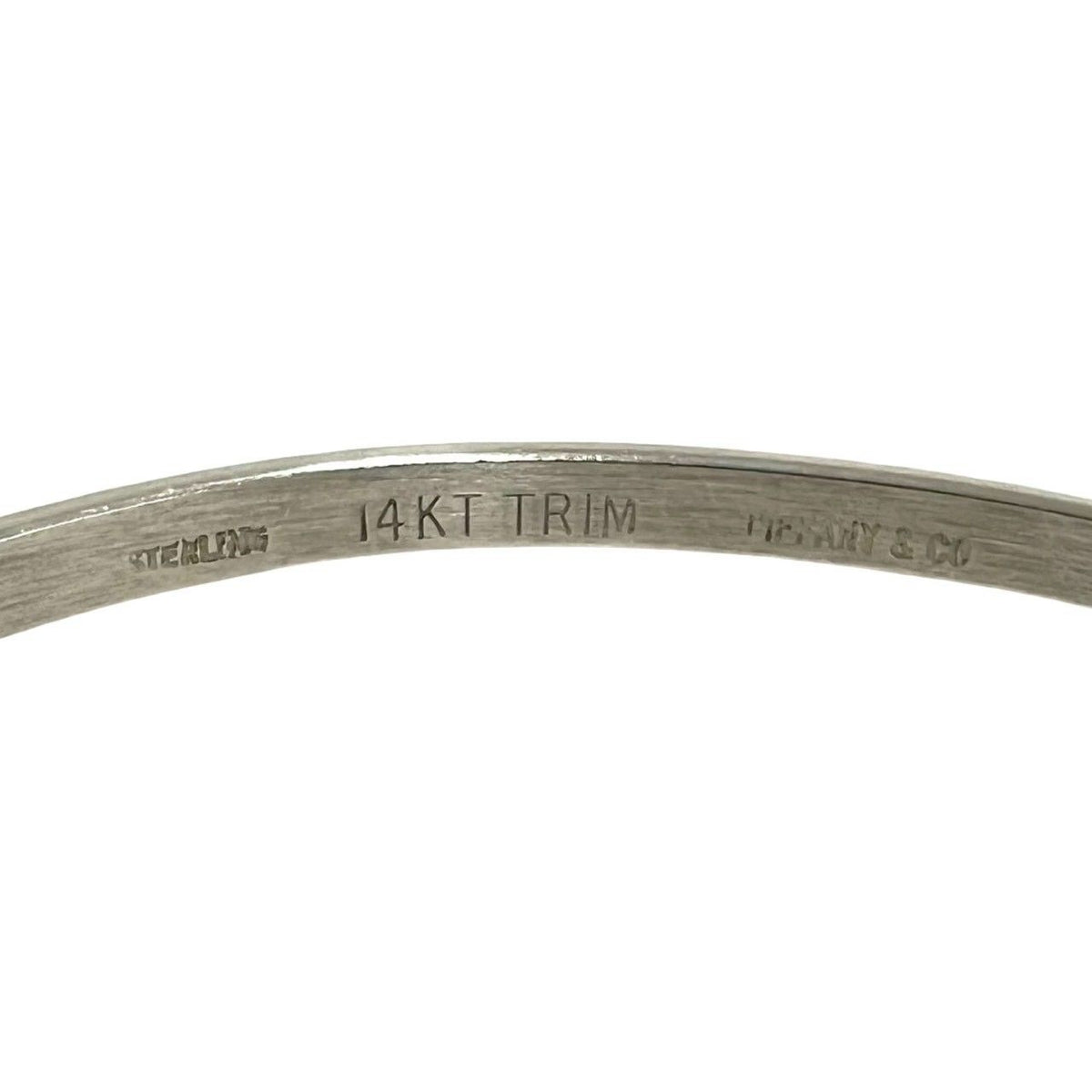 Tiffany & Co Double Hook Bangle 925 Sterling Silver Gold Bracelet — view 3