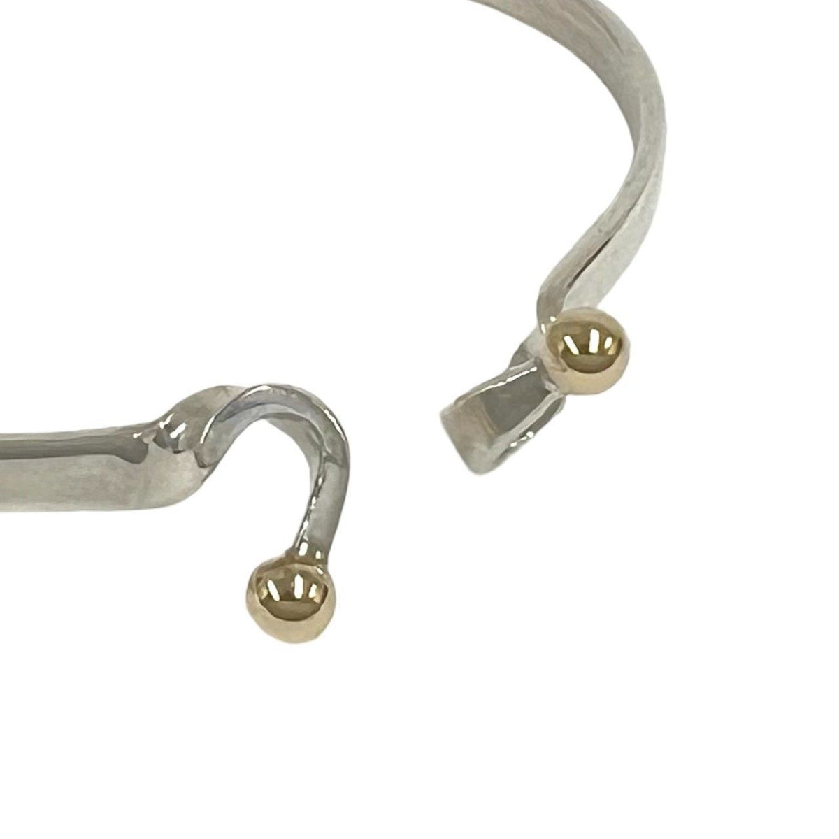 Tiffany & Co Double Hook Bangle 925 Sterling Silver Gold Bracelet — view 4