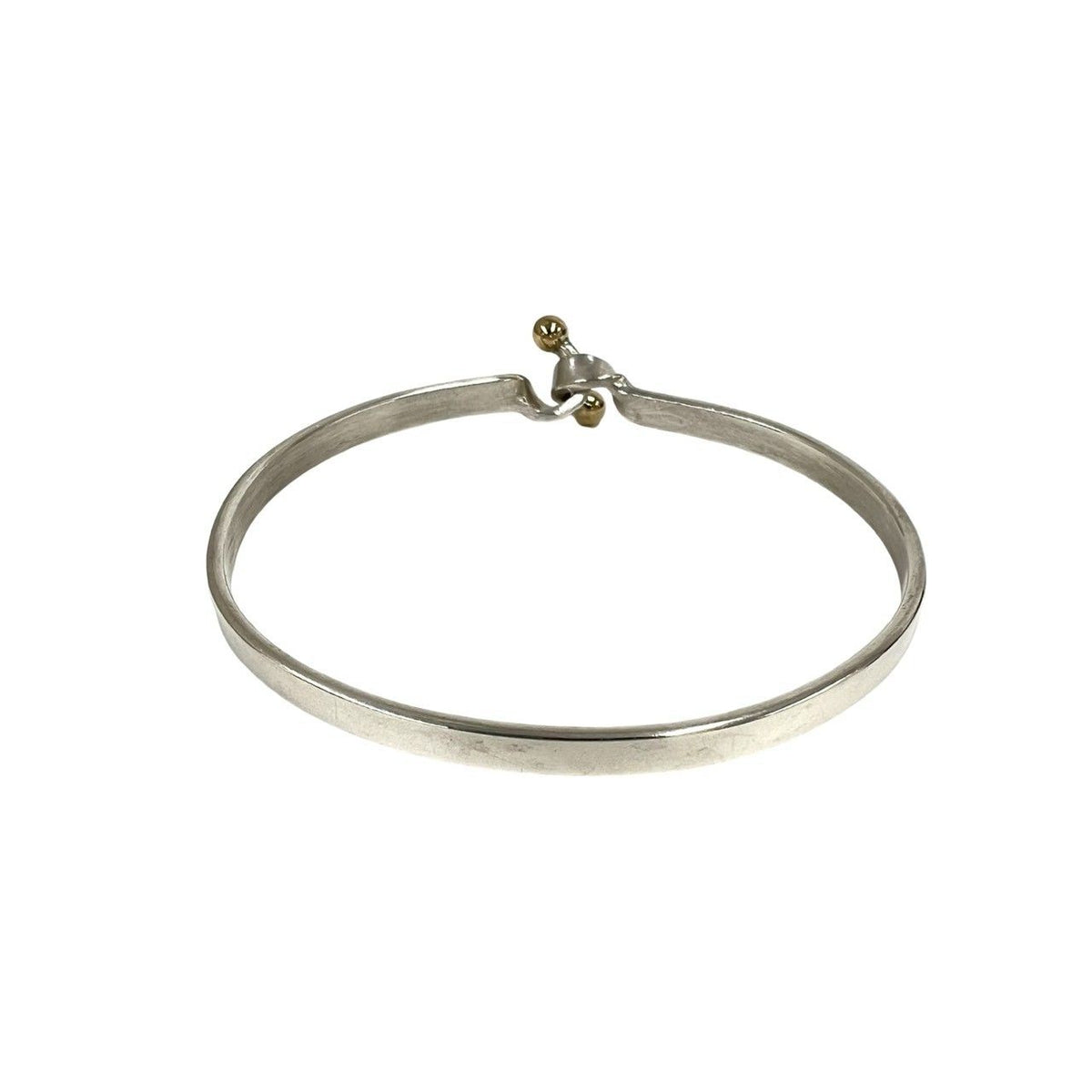 Tiffany & Co Double Hook Bangle 925 Sterling Silver Gold Bracelet — view 7