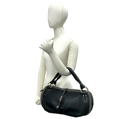 Celine Bitter Sweet Triomphe Logo Leather Mini Boston Bag Black — view 2
