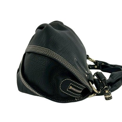 Celine Bitter Sweet Triomphe Logo Leather Mini Boston Bag Black — view 6