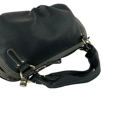 Celine Bitter Sweet Triomphe Logo Leather Mini Boston Bag Black — view 4