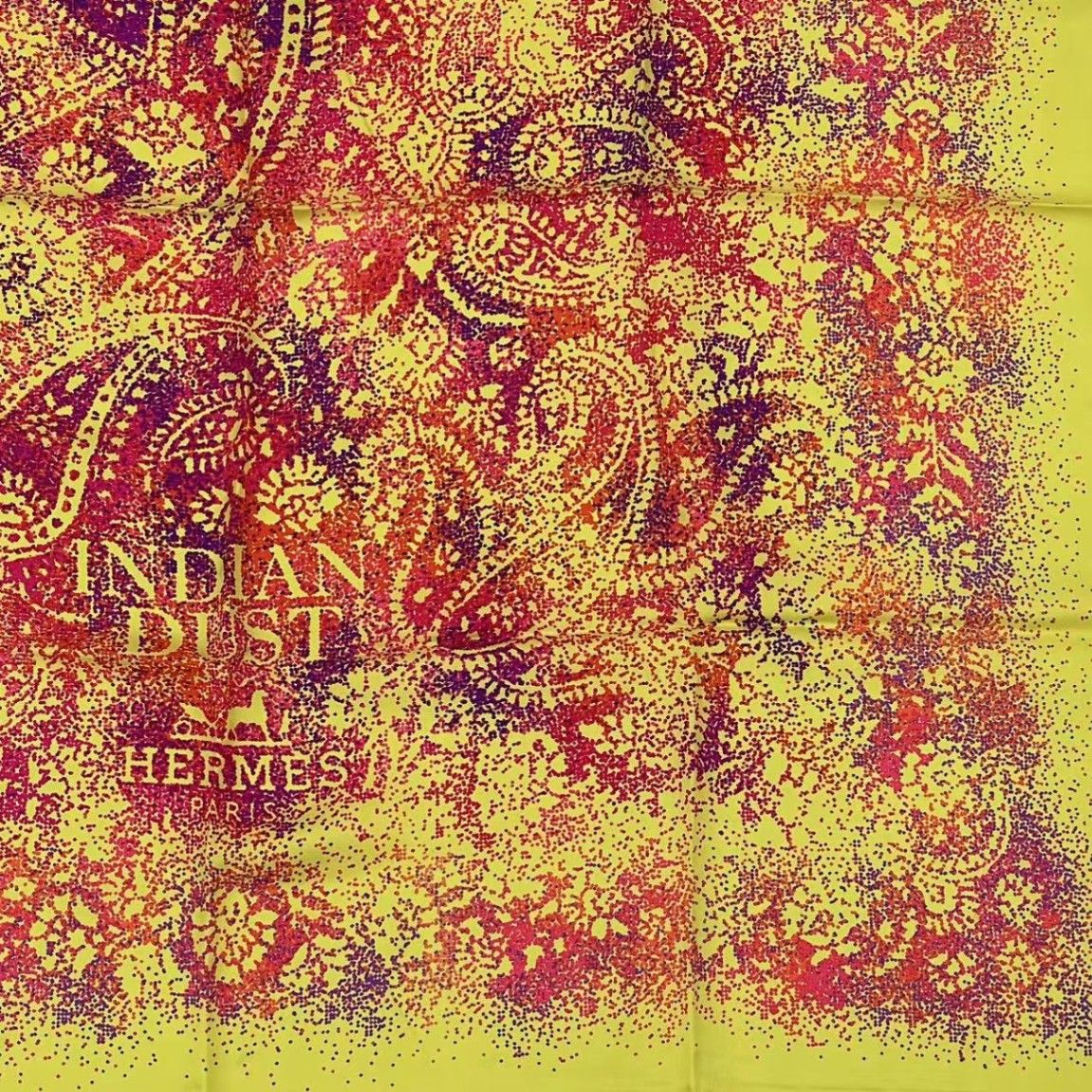Hermes Scarf Silk Carre 90 Indian Yellow — view 5