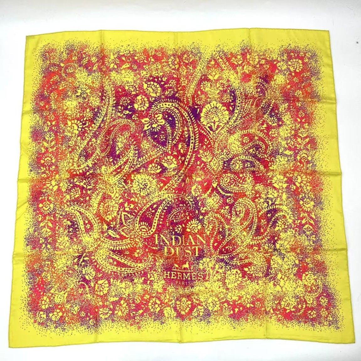 Hermes Scarf Silk Carre 90 Indian Yellow