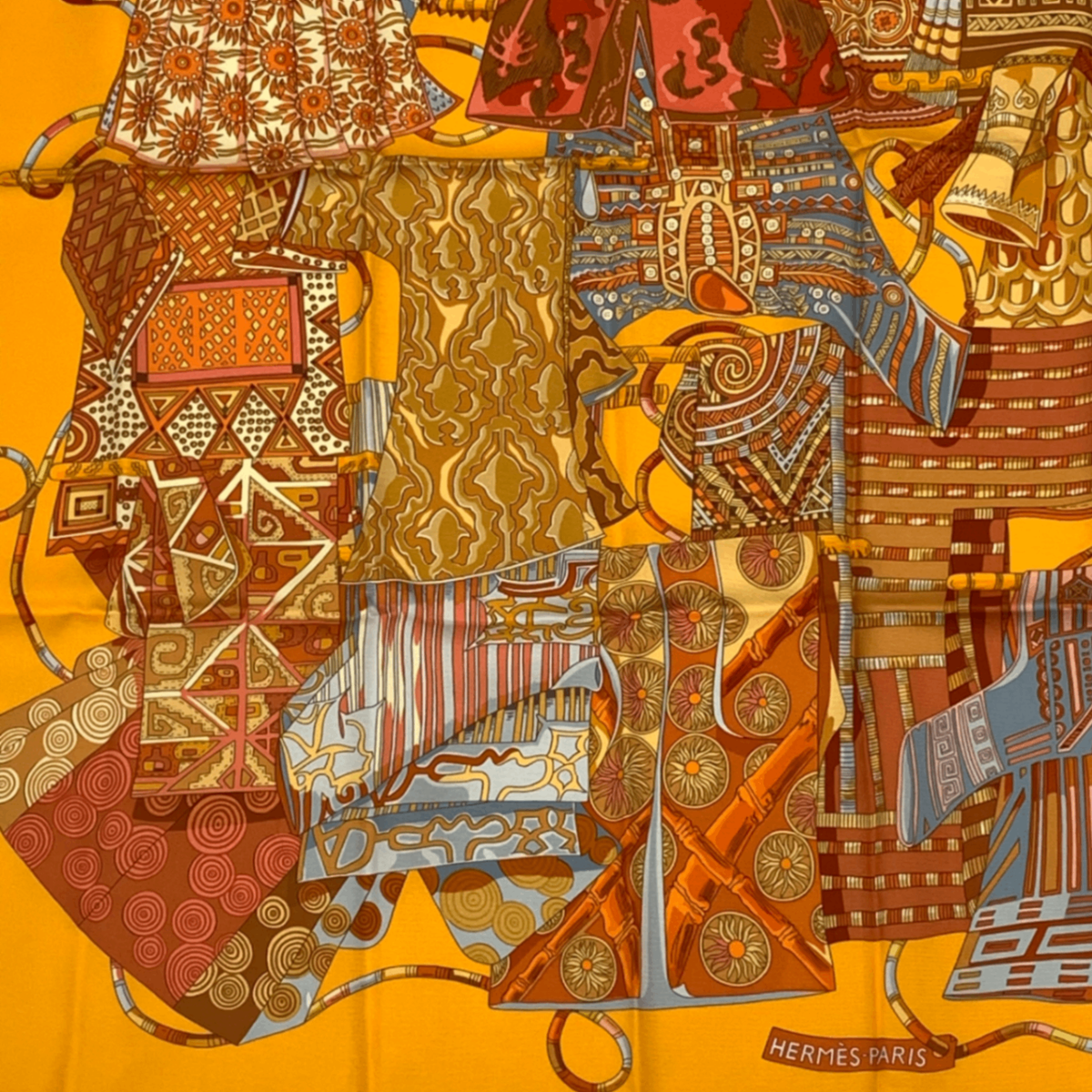 Hermes Scarf Carre 90 Voyage En Etoffes Journey Through The World's Fabrics — view 4
