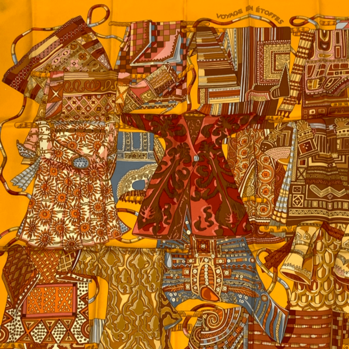 Hermes Scarf Carre 90 Voyage En Etoffes Journey Through The World's Fabrics — view 2